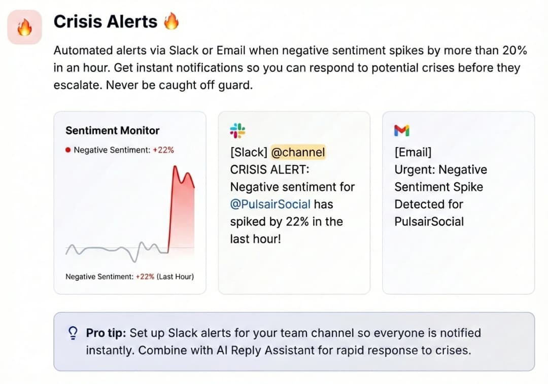 PulsairSocial Crisis Alerts Screenshot